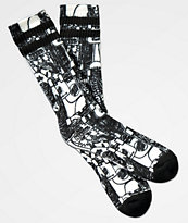 Santa Cruz Kendall Catalog Black & White Crew Socks
