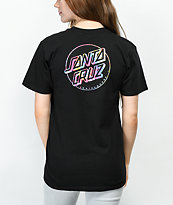 Santa Cruz Reverse Tie Dye Dot Black T-Shirt