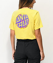 Santa Cruz Spill Dot Yellow T-Shirt