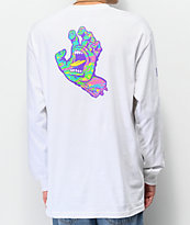 Santa Cruz Spill Hand White Long Sleeve T-Shirt