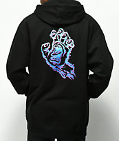 Santa Cruz Throwdown Hand sudadera negra con capucha