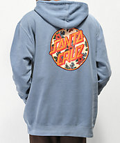 Santa Cruz Vacation Dot Blue Pigment Dyed Hoodie