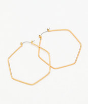 Stone + Locket 2.25" pendientes de aro hexagonales