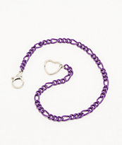 Stone + Locket Purple Matte Wallet Chain