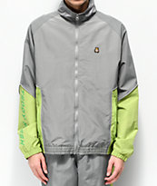 Teddy Fresh Grey & Green Nylon Track Jacket