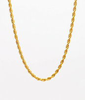 The Gold Gods 22" Yellow Gold Rope Chain Necklace