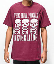 The Hundreds x Never Made Skull Burgundy T-Shirt