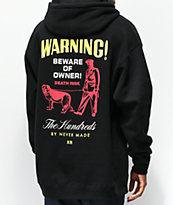 The Hundreds x Never Made Warning sudadera con capucha negra