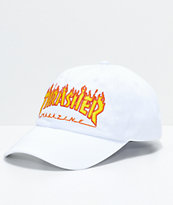 Thrasher Flame Old Timer gorra blanca