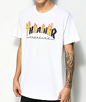 Thrasher Mag Flame White T-Shirt