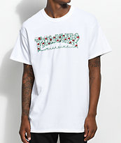 Thrasher Roses camiseta blanca