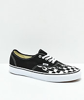 Vans Authentic Checkerboard Flame zapatos de skate en negro y blanco