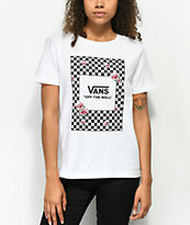 Vans Box Check Rose camiseta blanca