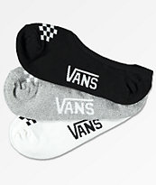 Vans Canoodle paquete de 3 calcetines invisibles surtidos