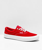 Vans Era Pro zapatos de skate de ante en rojo y blanco