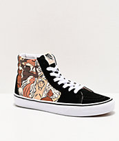 Vans Sk8-Hi Breast Cancer Awareness zapatos de skate negros y blancos