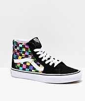 Vans Sk8-Hi Iridescent Checkerboard Skate Shoes