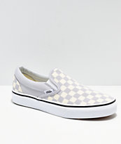 Vans Slip-On Dawn zapatos en gris y blanco de cuadros