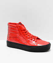 Vans x David Bowie Sk8-Hi Ziggy Stardust zapatos de skate rojos de plataforma