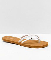 Volcom Thrills chanclas blancas y caqui