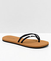 Volcom Thrills chanclas negras y caqui