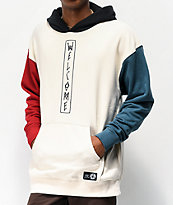 Welcome Quadrant Bone & Black Hoodie