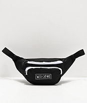 Welcome Scrawl Black & White Fanny Pack
