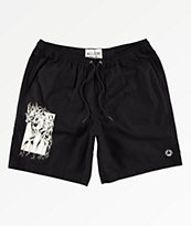 Welcome Soft Core Black Elastic Waist Shorts