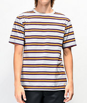 Zine Bonus Grey & Yellow Stripe T-Shirt