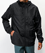 Zine Course Black Windbreaker Jacket