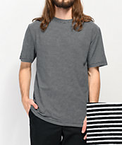 Zine Micro camiseta negra y blanca de rayas