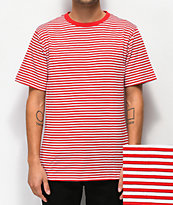 Zine Ranked Red & White Striped T-Shirt
