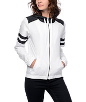 Zine Zion Black & White Stripe Windbreaker Jacket