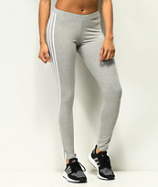adidas 3 Stripe leggings grises