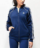 adidas Collegiate chaqueta de chándal azul oscuro de 3 rayas