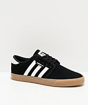 adidas Seeley Black, White & Gum Shoes