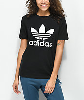 adidas Trefoil Boyfriend Fit Black T-Shirt