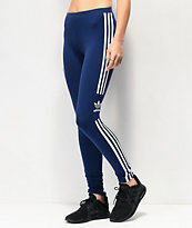 adidas Trefoil leggings azul oscuro de 3 rayas