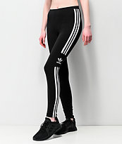 adidas Trefoil leggings negros de 3 rayas