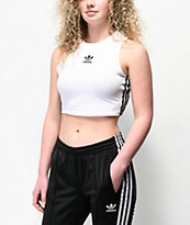 adidas camiseta corta sin mangas en blanco