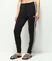 adidas pantalones de chándal en negro de 3 rayas