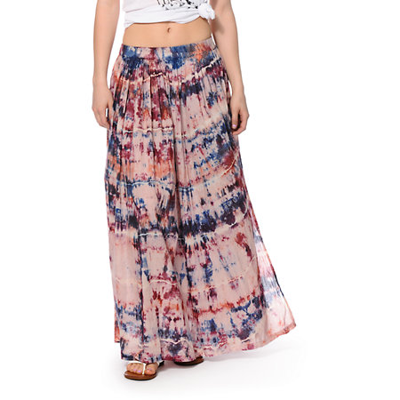 Billabong After Night Tie Dye Maxi Skirt at Zumiez : PDP