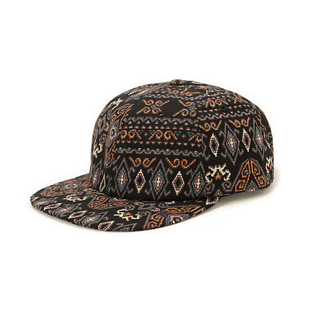 Obey India Throwback Black Tribal Print Strapback Hat at Zumiez : PDP