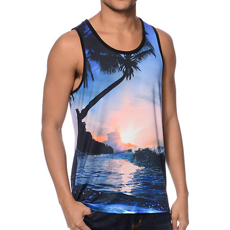 Super Massive Beach Sunset Sublimated Tank Top at Zumiez : PDP