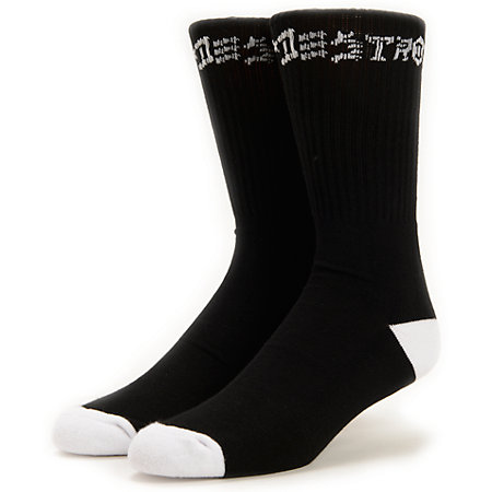 Thrasher 2 Pack 1 White Pair & 1 Black Pair Skate & Destroy Crew Socks ...