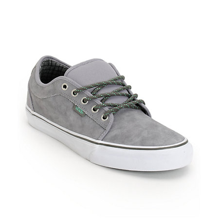 Vans Chukka Low Hiker Grey & Mint Suede Skate Shoe at Zumiez : PDP