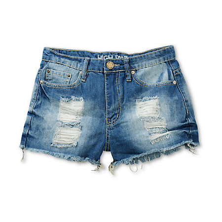 YMI Lori High Waisted Cut-Off Denim Shorts at Zumiez : PDP