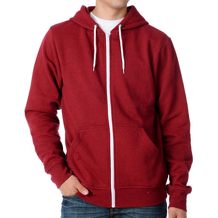 Zine Template Blood Red Zip Up Hoodie at Zumiez : PDP