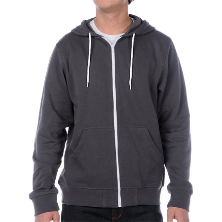 Zine Template Solid Grey Hoodie at Zumiez : PDP