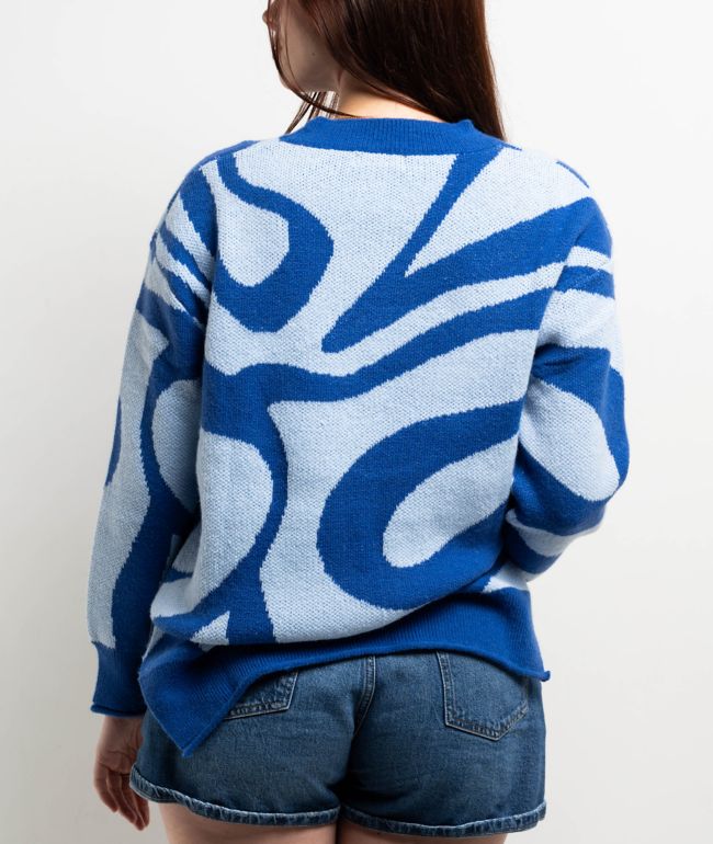 24COLOURS Swirl Blue Sweater - thumbnail 2